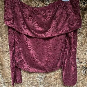 American Rag off the shoulder bell sleeve blouse